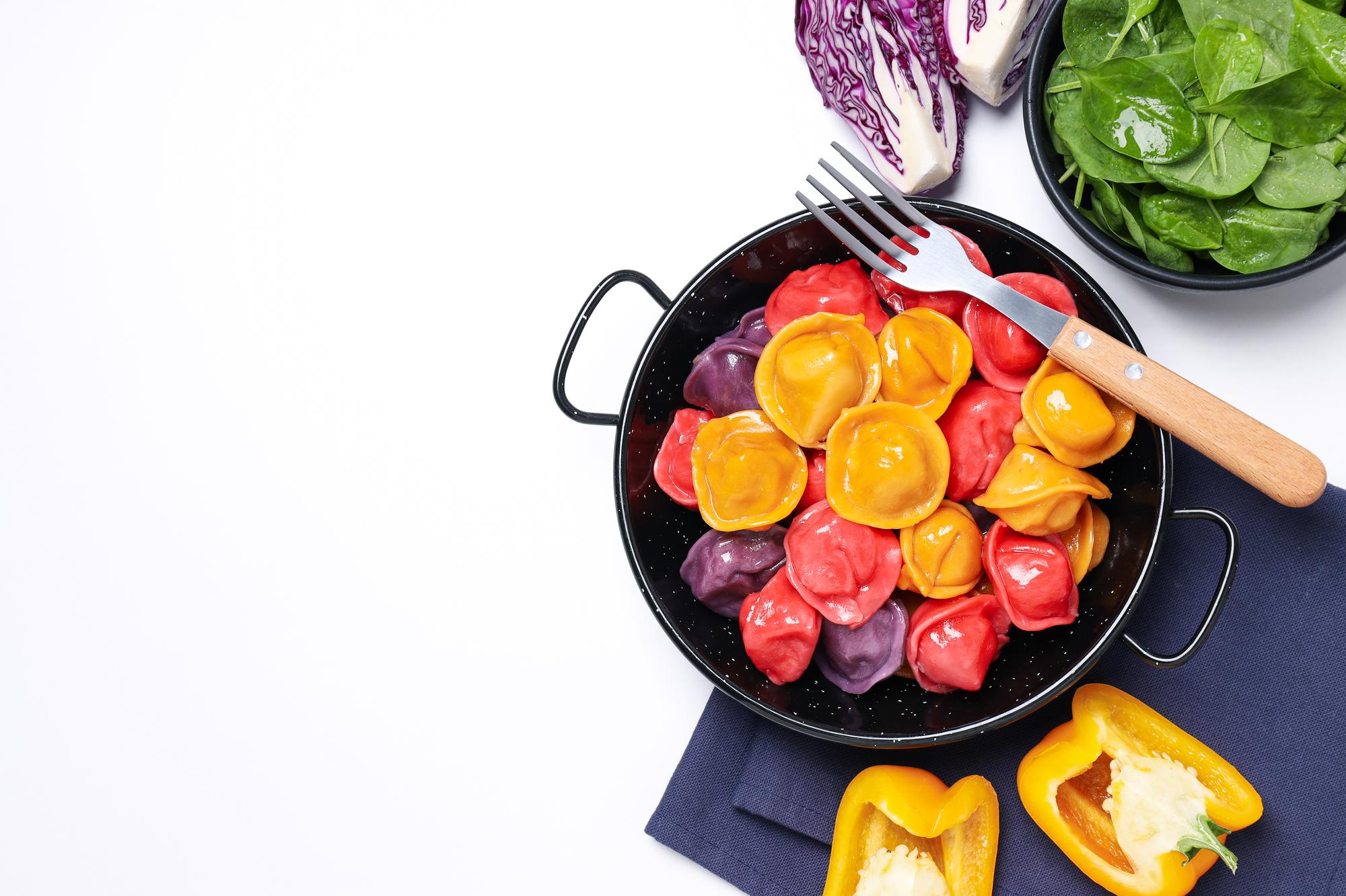 Close-up of roasted vegetables in pan